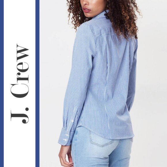 J. Crew |  Classic Pinstripe 'Stretch Perfect Shirt' - Picture 8 of 12